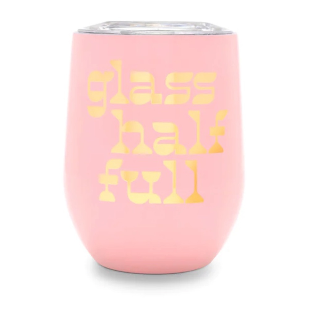 Ban.do Glass half full stainless steel insulated wine tumbler